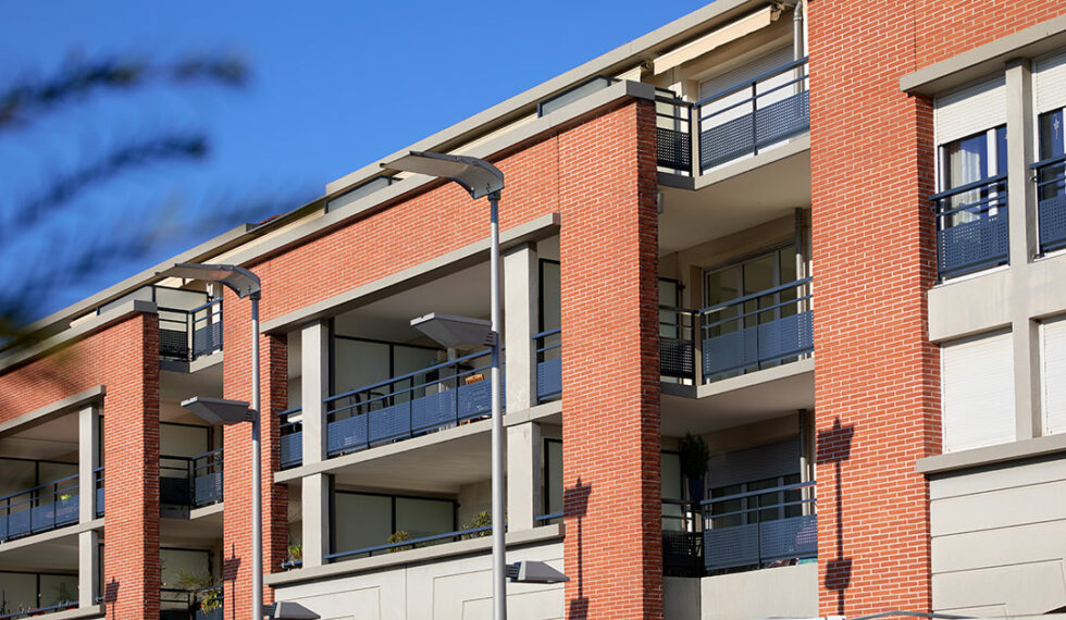 photographies de résidence avec briques